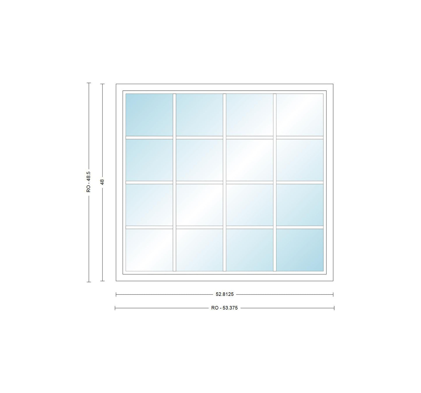 ANDERSEN Windows 400 Series Picture Window Fixed 52-13/16" Wide Vinyl Exterior Wood Interior Low-E4 Dual Pane Argon Full Glass Grilles Optional P4530, P4535, P4540, P4545, P4550, P4555, Or P4560