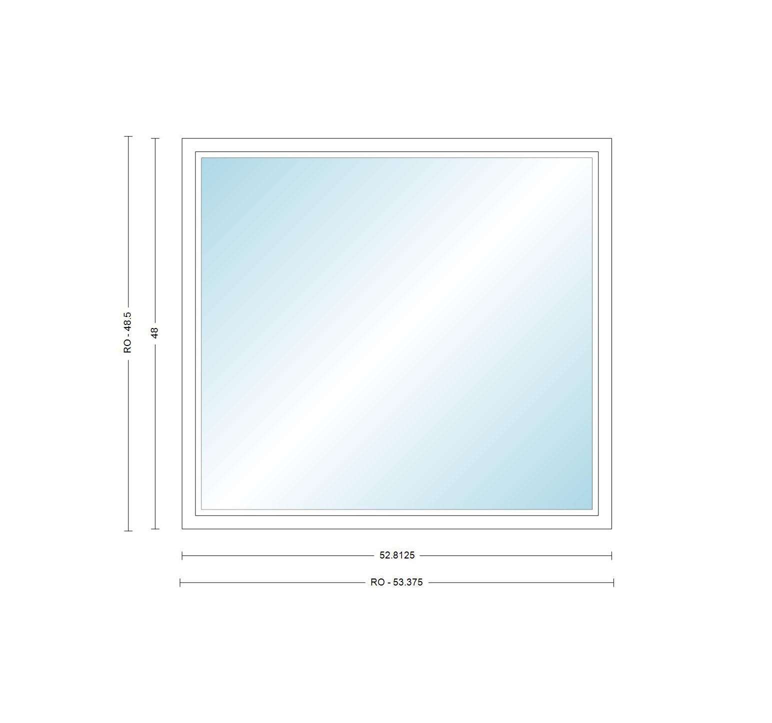ANDERSEN Windows 400 Series Picture Window Fixed 52-13/16" Wide Vinyl Exterior Wood Interior Low-E4 Dual Pane Argon Full Glass Grilles Optional P4530, P4535, P4540, P4545, P4550, P4555, Or P4560