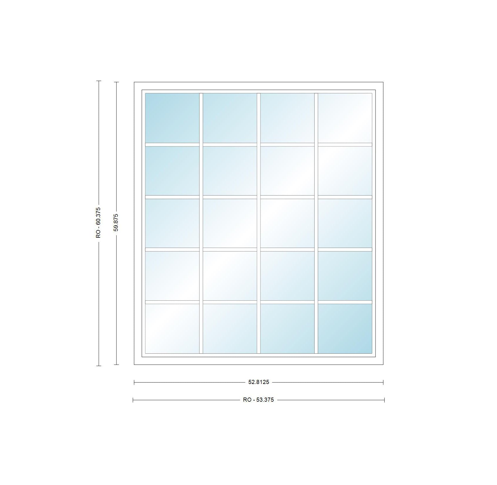ANDERSEN Windows 400 Series Picture Window Fixed 52-13/16