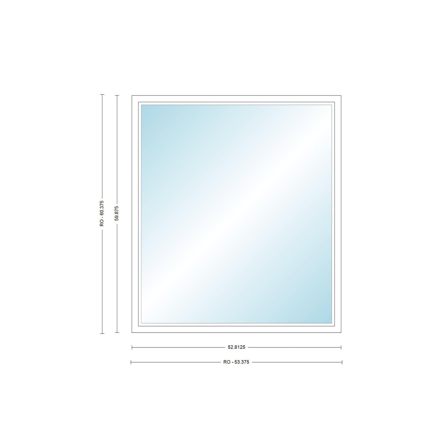 ANDERSEN Windows 400 Series Picture Window Fixed 52-13/16" Wide Vinyl Exterior Wood Interior Low-E4 Dual Pane Argon Full Glass Grilles Optional P4530, P4535, P4540, P4545, P4550, P4555, Or P4560