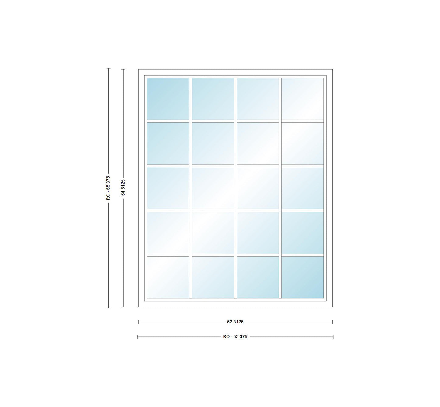 ANDERSEN Windows 400 Series Picture Window Fixed 52-13/16" Wide Vinyl Exterior Wood Interior Low-E4 Dual Pane Argon Full Glass Grilles Optional P4530, P4535, P4540, P4545, P4550, P4555, Or P4560