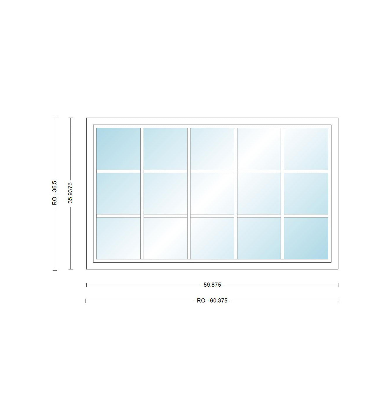 ANDERSEN Windows 400 Series Picture Window Fixed 59-7/8