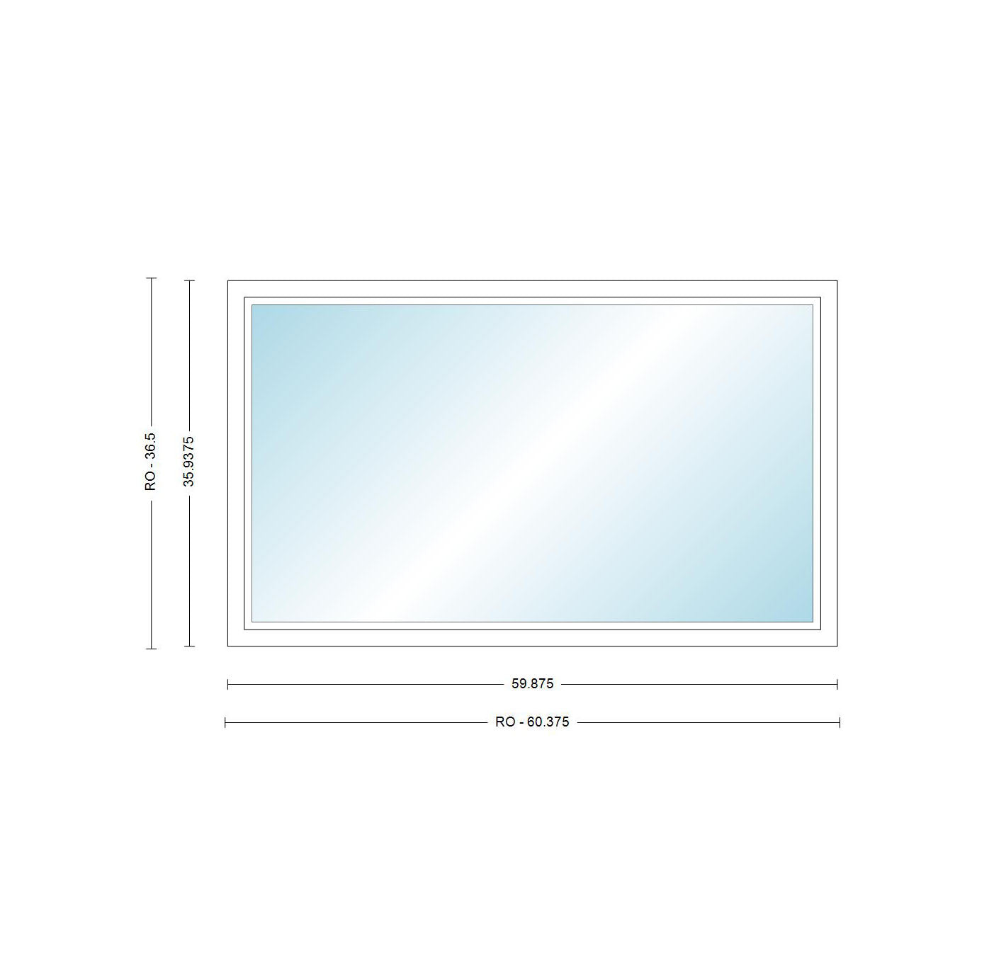 ANDERSEN Windows 400 Series Picture Window Fixed 59-7/8" Wide Vinyl Exterior Wood Interior Low-E4 Dual Pane Argon Full Glass Grilles Optional P5030, P5035, P5040, P5045, P5050, P5055, Or P5060