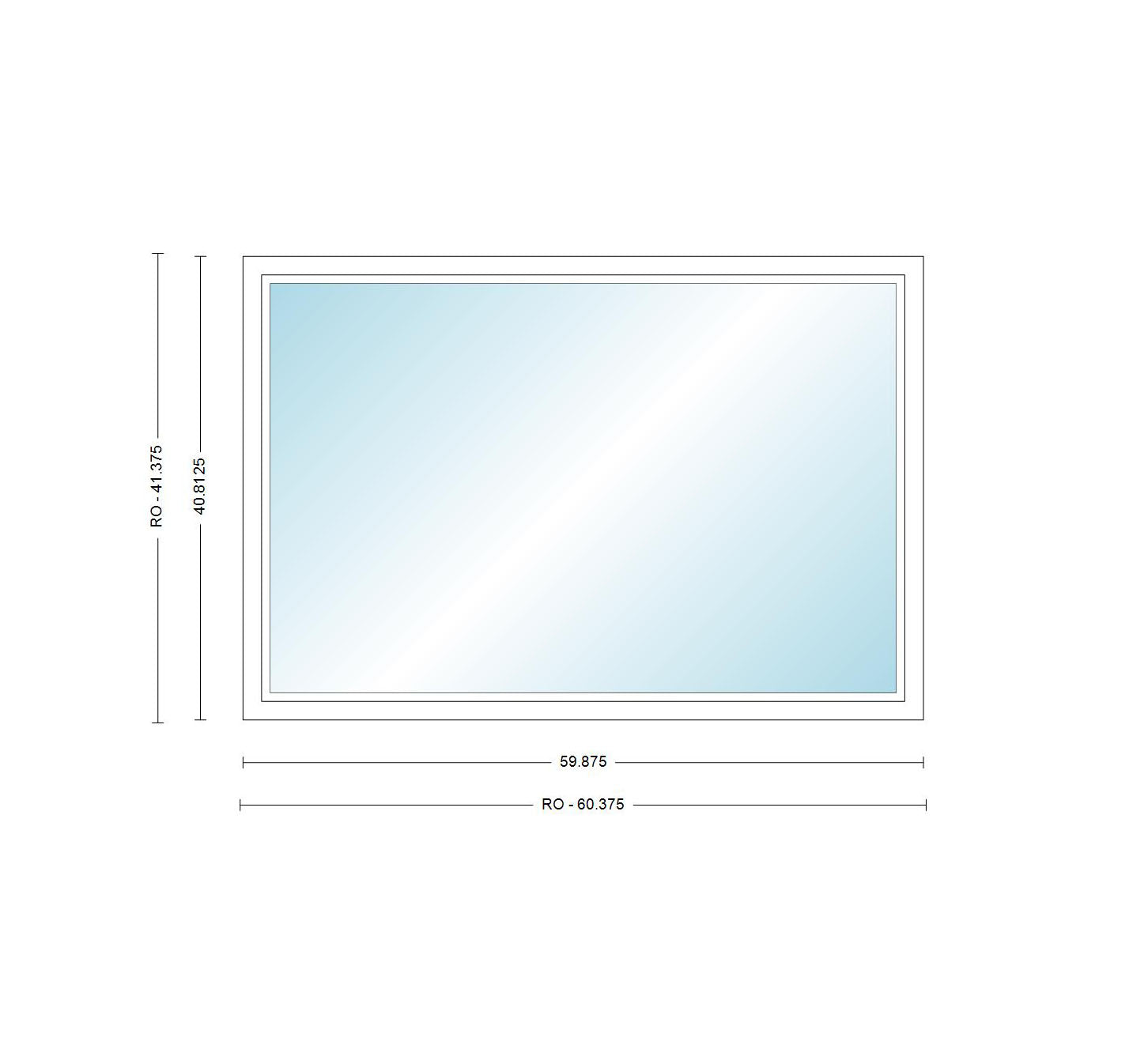 ANDERSEN Windows 400 Series Picture Window Fixed 59-7/8" Wide Vinyl Exterior Wood Interior Low-E4 Dual Pane Argon Full Glass Grilles Optional P5030, P5035, P5040, P5045, P5050, P5055, Or P5060