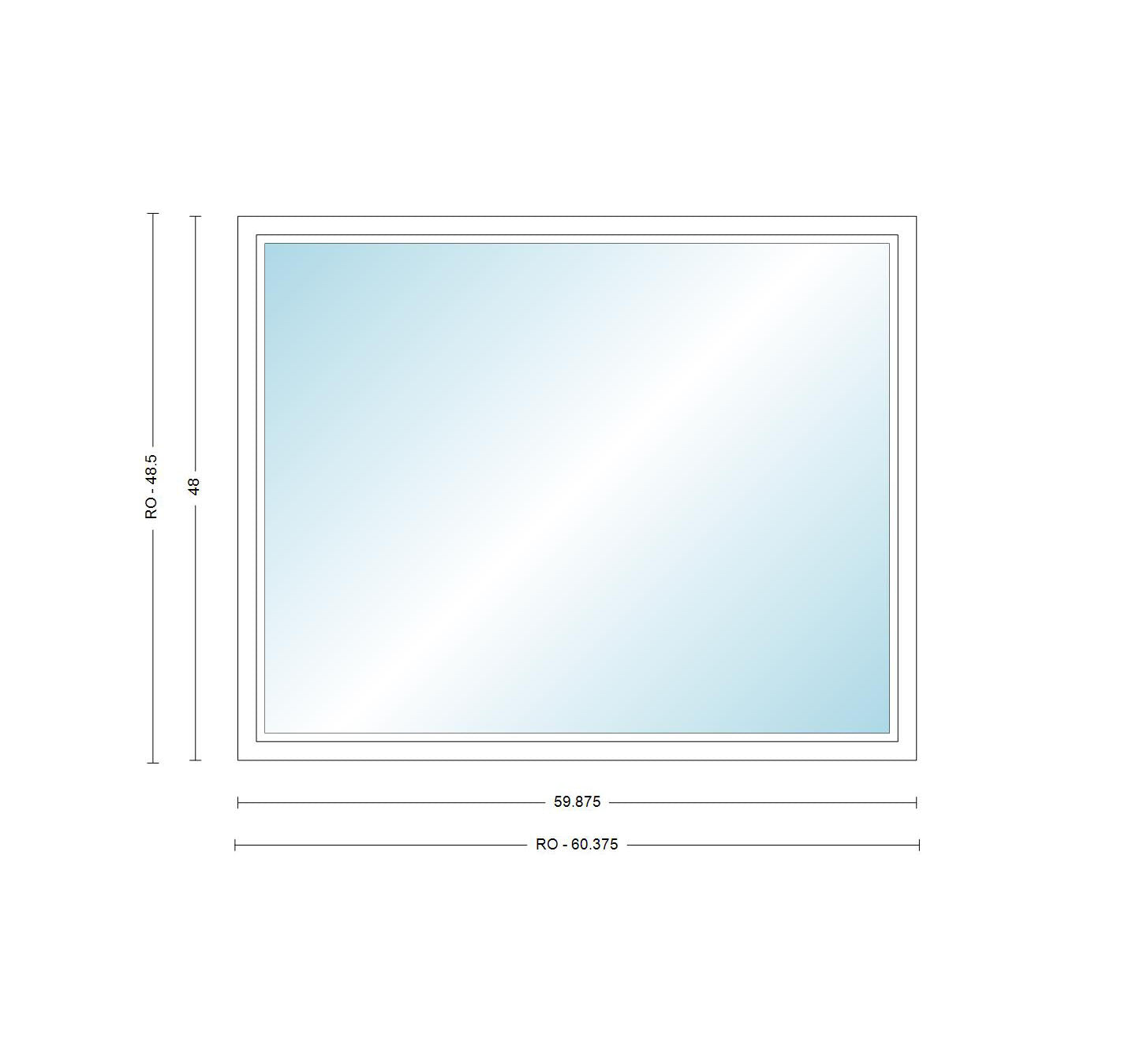 ANDERSEN Windows 400 Series Picture Window Fixed 59-7/8" Wide Vinyl Exterior Wood Interior Low-E4 Dual Pane Argon Full Glass Grilles Optional P5030, P5035, P5040, P5045, P5050, P5055, Or P5060