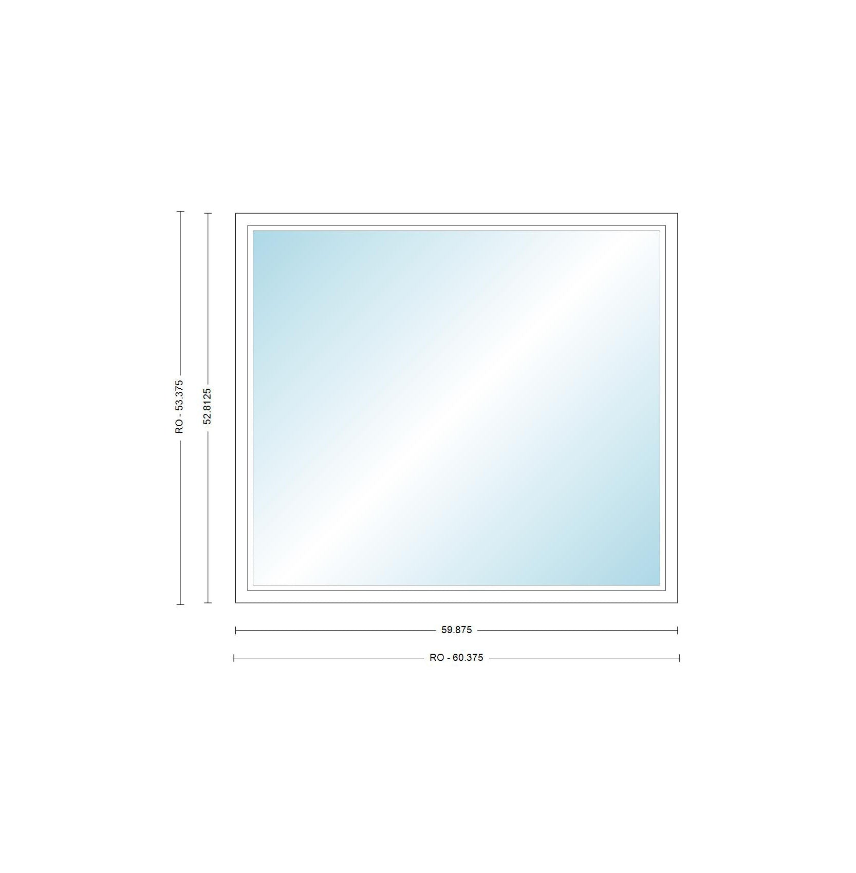 ANDERSEN Windows 400 Series Picture Window Fixed 59-7/8" Wide Vinyl Exterior Wood Interior Low-E4 Dual Pane Argon Full Glass Grilles Optional P5030, P5035, P5040, P5045, P5050, P5055, Or P5060