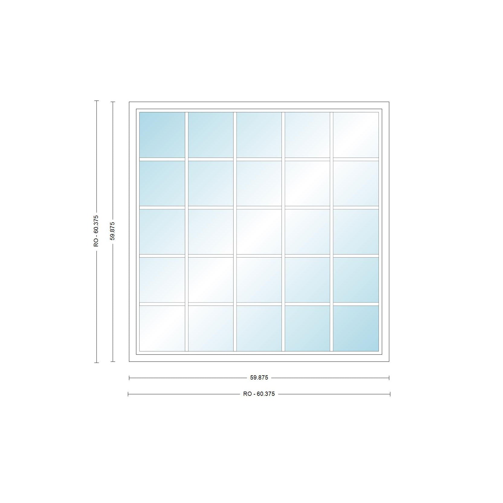 ANDERSEN Windows 400 Series Picture Window Fixed 59-7/8" Wide Vinyl Exterior Wood Interior Low-E4 Dual Pane Argon Full Glass Grilles Optional P5030, P5035, P5040, P5045, P5050, P5055, Or P5060