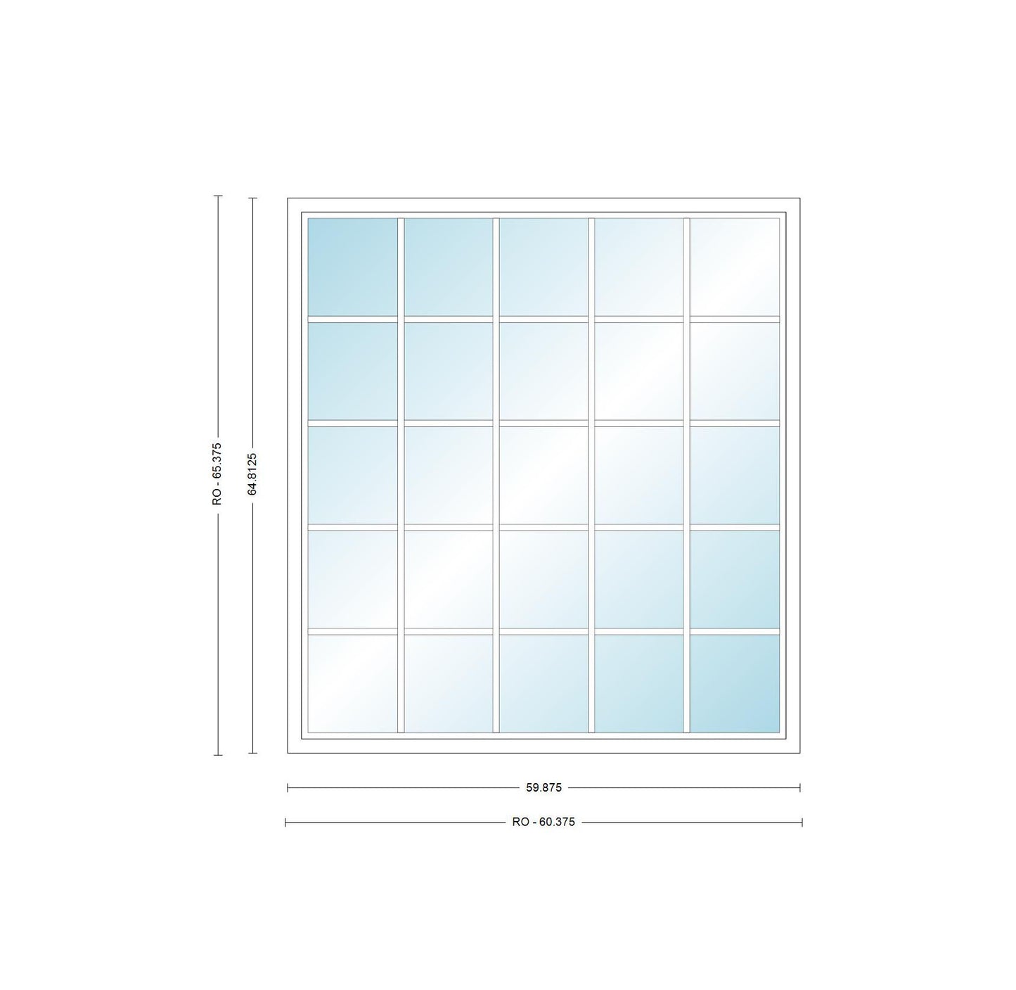 ANDERSEN Windows 400 Series Picture Window Fixed 59-7/8" Wide Vinyl Exterior Wood Interior Low-E4 Dual Pane Argon Full Glass Grilles Optional P5030, P5035, P5040, P5045, P5050, P5055, Or P5060