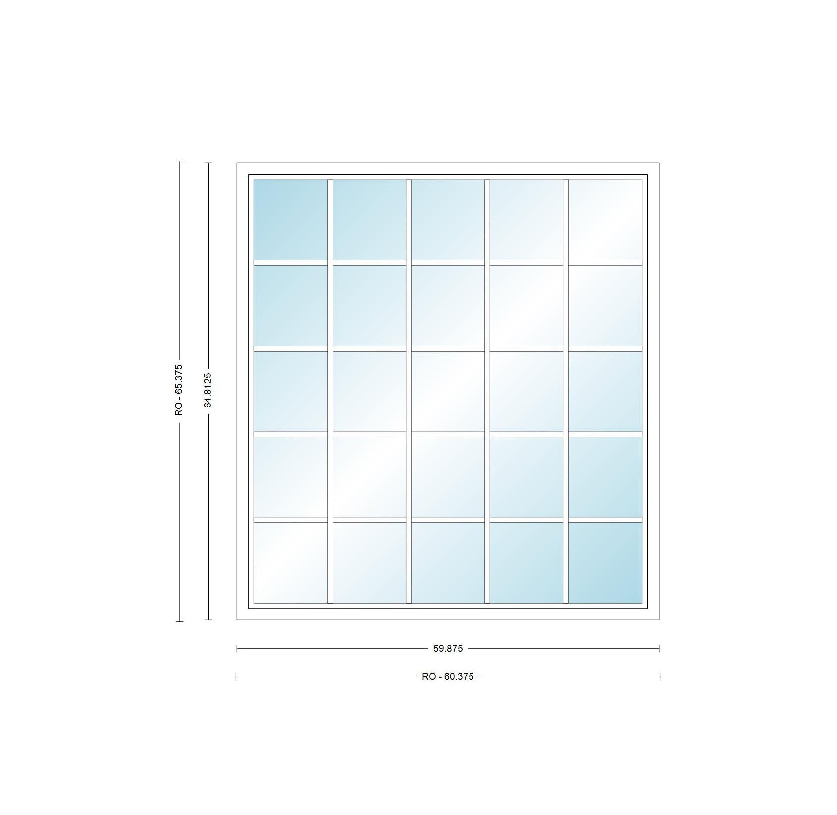 ANDERSEN Windows 400 Series Picture Window Fixed 59-7/8" Wide Vinyl Exterior Wood Interior Low-E4 Dual Pane Argon Full Glass Grilles Optional P5030, P5035, P5040, P5045, P5050, P5055, Or P5060