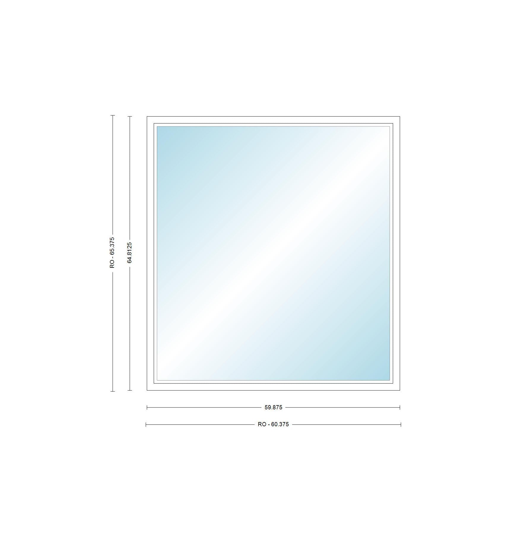 ANDERSEN Windows 400 Series Picture Window Fixed 59-7/8" Wide Vinyl Exterior Wood Interior Low-E4 Dual Pane Argon Full Glass Grilles Optional P5030, P5035, P5040, P5045, P5050, P5055, Or P5060
