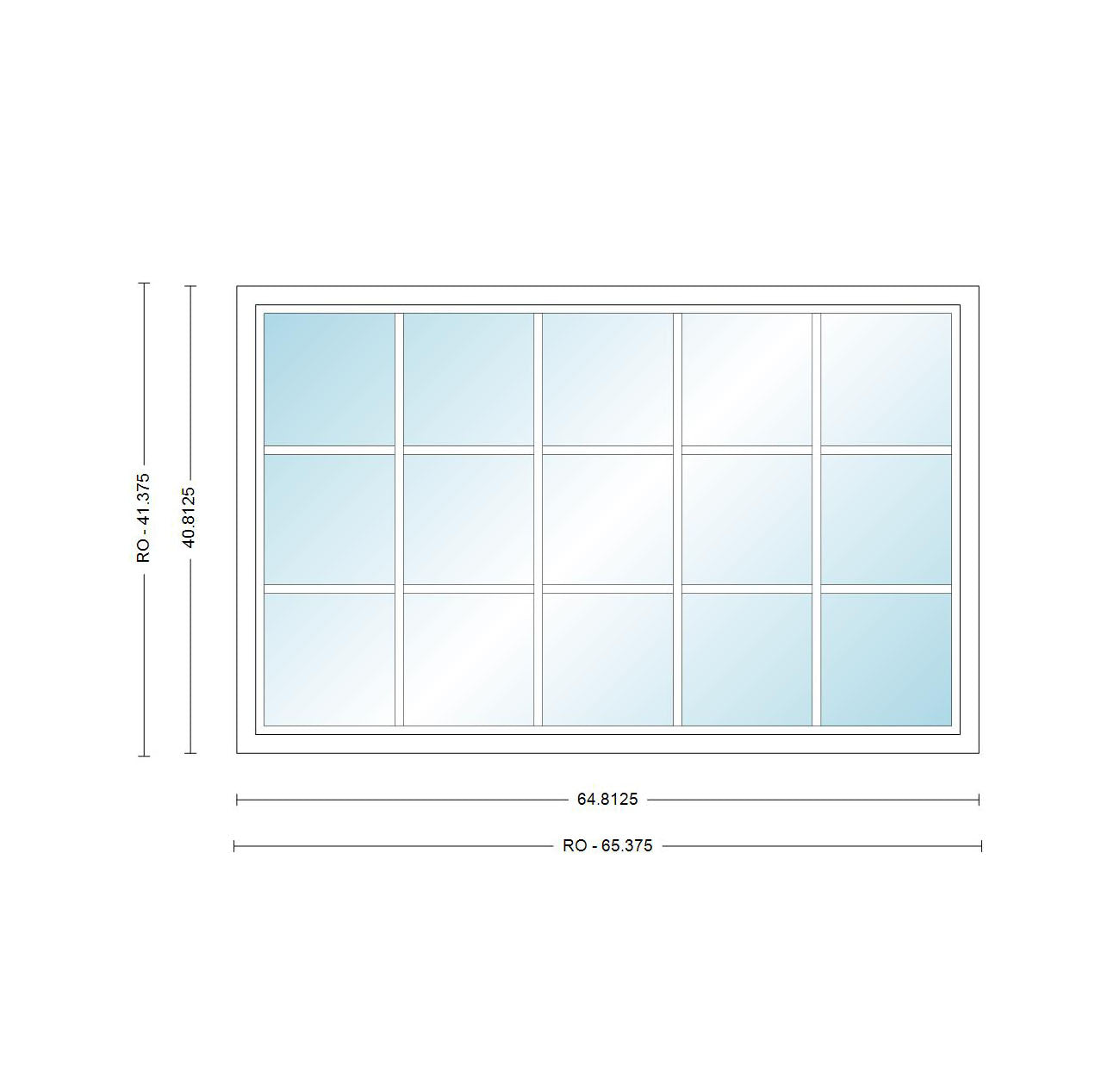 ANDERSEN Windows 400 Series Picture Window Fixed 64-13/16" Wide Vinyl Exterior Wood Interior Low-E4 Dual Pane Argon Full Glass Grilles Optional P5530, P5535, P5540, P5545, Or P5550