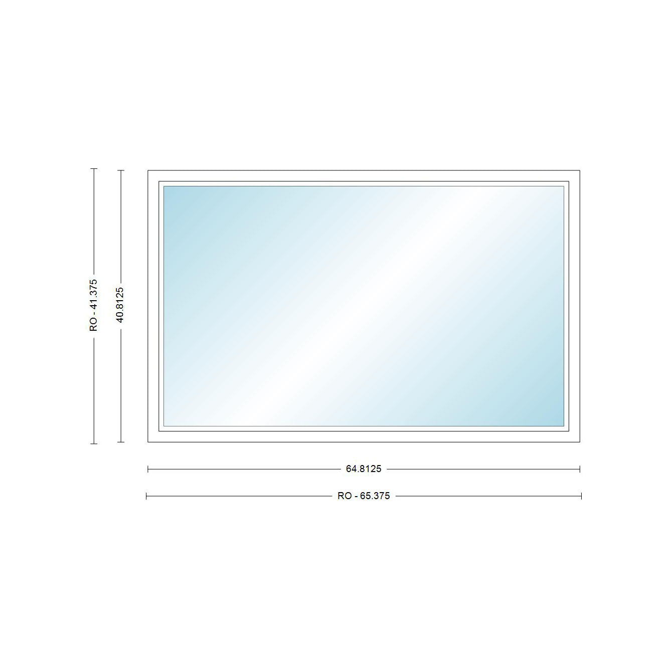 ANDERSEN Windows 400 Series Picture Window Fixed 64-13/16" Wide Vinyl Exterior Wood Interior Low-E4 Dual Pane Argon Full Glass Grilles Optional P5530, P5535, P5540, P5545, Or P5550