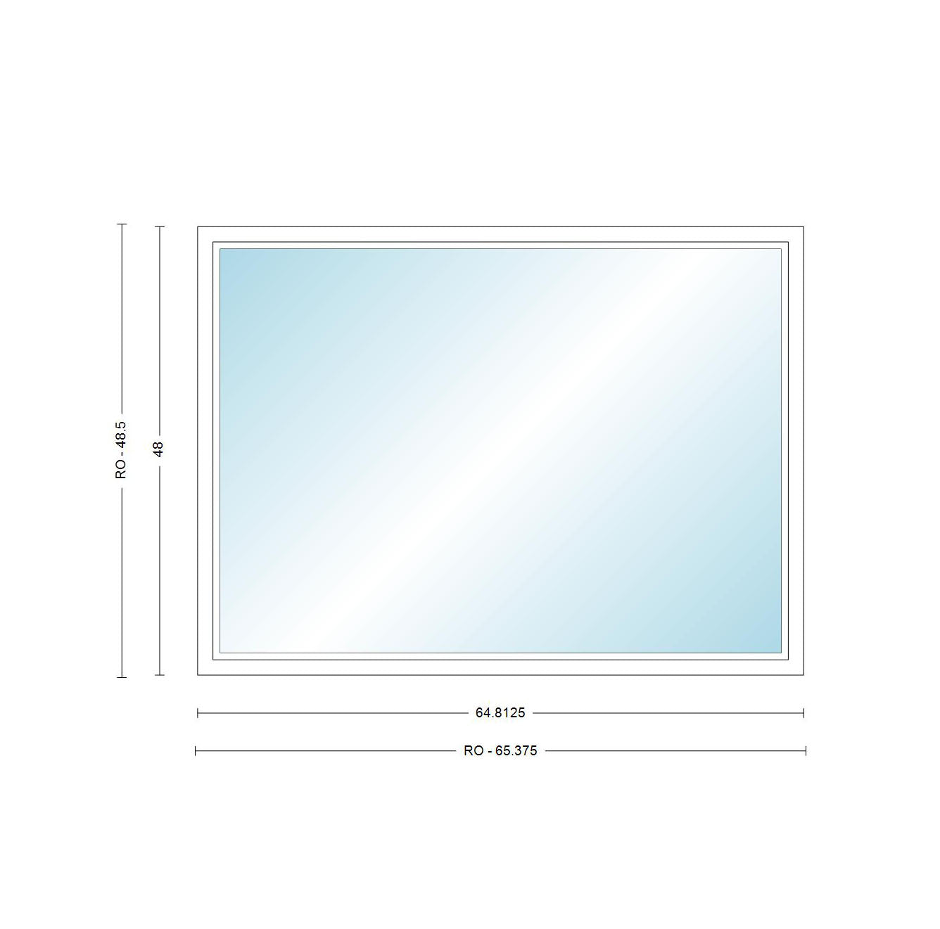 ANDERSEN Windows 400 Series Picture Window Fixed 64-13/16" Wide Vinyl Exterior Wood Interior Low-E4 Dual Pane Argon Full Glass Grilles Optional P5530, P5535, P5540, P5545, Or P5550