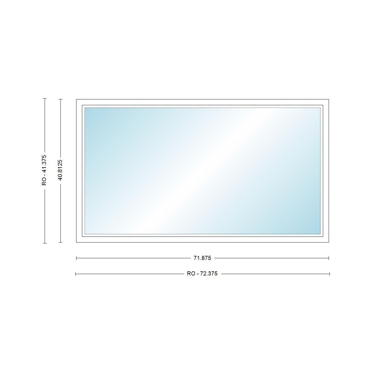 ANDERSEN Windows 400 Series Picture Window Fixed 71-7/8" Wide Vinyl Exterior Wood Interior Low-E4 Dual Pane Argon Full Glass Grilles Optional P6030, P6035, P6040, P6045, Or P6050