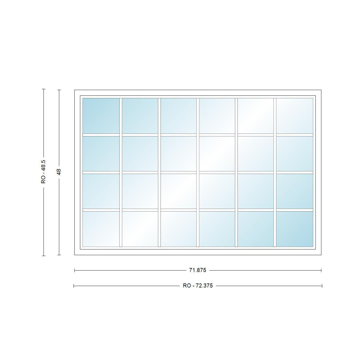 ANDERSEN Windows 400 Series Picture Window Fixed 71-7/8" Wide Vinyl Exterior Wood Interior Low-E4 Dual Pane Argon Full Glass Grilles Optional P6030, P6035, P6040, P6045, Or P6050