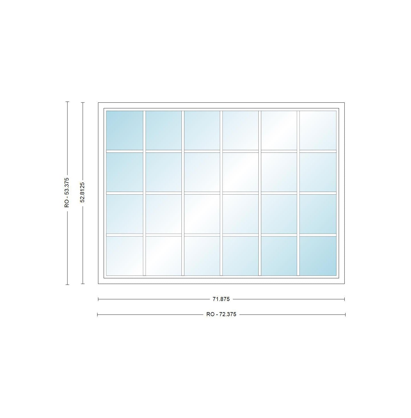 ANDERSEN Windows 400 Series Picture Window Fixed 71-7/8" Wide Vinyl Exterior Wood Interior Low-E4 Dual Pane Argon Full Glass Grilles Optional P6030, P6035, P6040, P6045, Or P6050