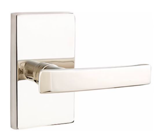 EMTEK Geneva Lever Modern, Disk, Square, Neos, Modern Rectangular, Or Urban Modern Rosette Door Lever Handle Passage, Privacy, Or Dummy Many Color Options