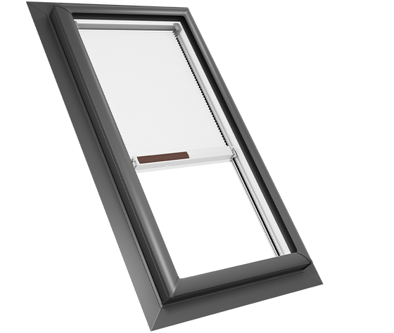 VELUX QPF 29-11/16" Outside Flashing Fixed Pitched Roof Self Flashed Skylights White Shades Included 2222, 2230 Or 2246