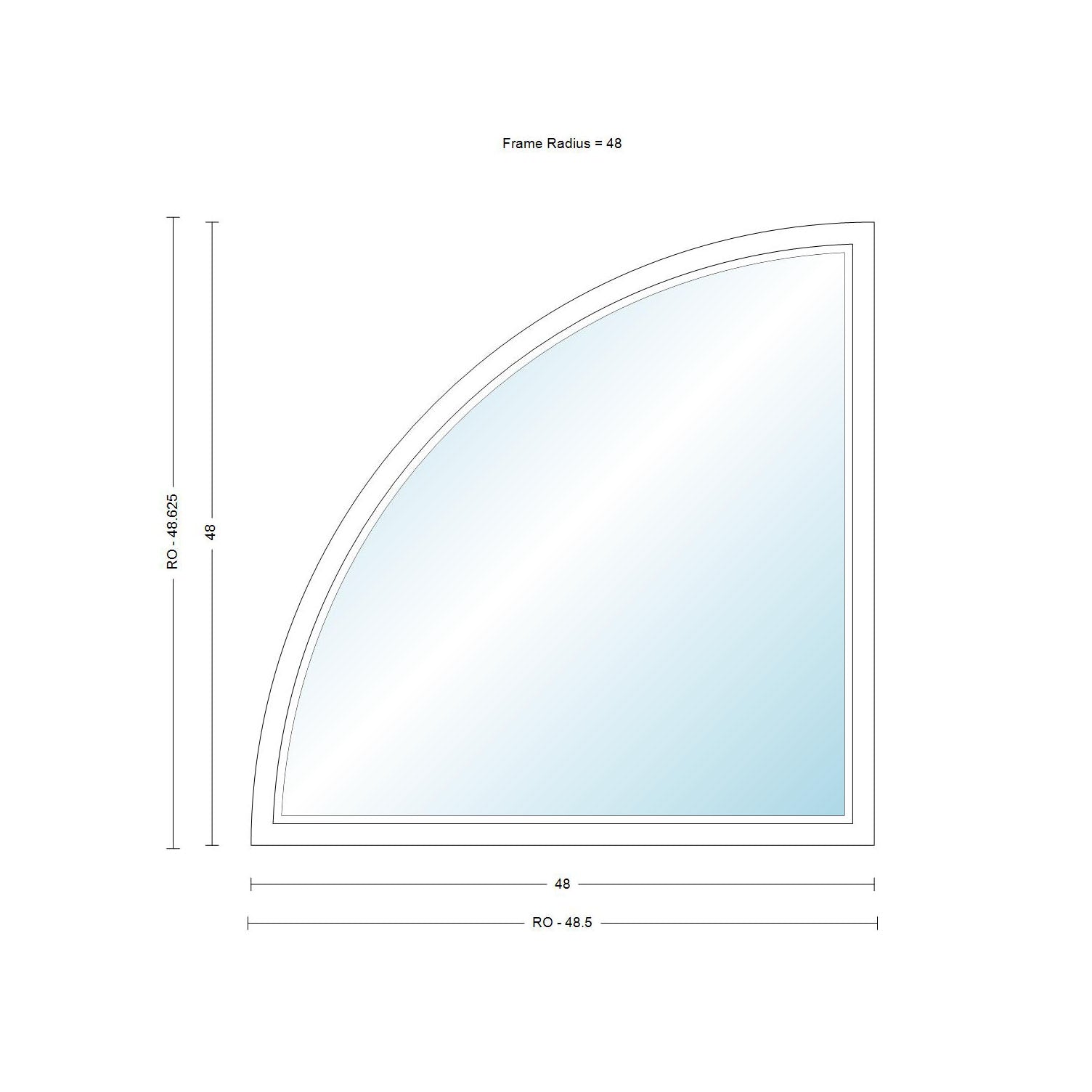 ANDERSEN Windows 400 Series Specialty Quarter Circle Window Fixed Viny ...