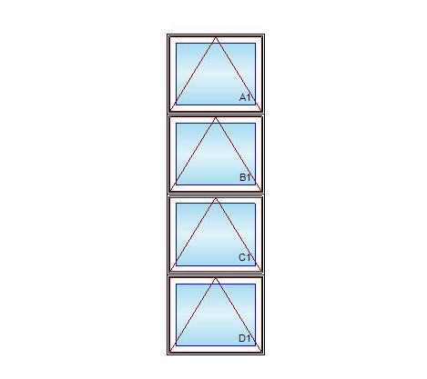 MARVIN Elevate Quad Vertical Awning Windows CN37 4H 36" Wide Venting Or Fixed Ultrex Fiberglass Exterior Bare Pine Interior New Construction Dual Pane Low-E2 Argon Full Screen Optional CN3719 4H CN3723 4H CN3727 4H