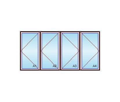 MARVIN Elevate Windows Quad Casements 112" Wide CN29 4W Ultrex Fiberglass Full Screen Optional CNss Exterior Bare Pine Interior New Construction Low-E2 Argon2931 4W CN2935 4W CN2939 4W CN2943 4W CN2947 4W CN2955 4W CN29 4W CN2963 4W CN2971 4W