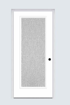 MMI 1 Full Lite 2'8" Or 3'0" X 6'8" Fiberglass Smooth Textured/Privacy Glass Exterior Prehung Door 686/612