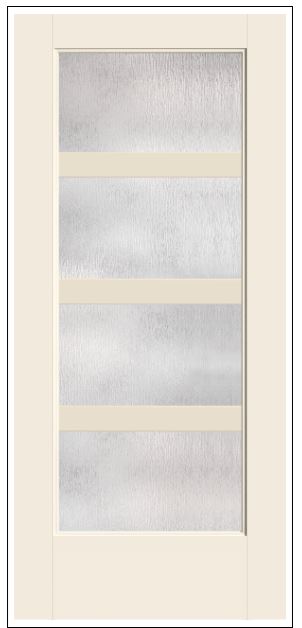 THERMATRU Full Lite 2'8" Or 3'0" X 6'8" Or 8'0" Smooth Star Fiberglass Exterior Prehung Door Flush Glazed SDL Wide Profile S5710 Or S85710