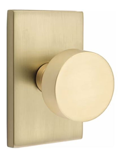 EMTEK Round Knob  Modern, Disk, Square, Neos, Modern Rectangular, Or Urban Modern Rosette Door Knob Handle Passage, Privacy, Or Dummy Many Color Options