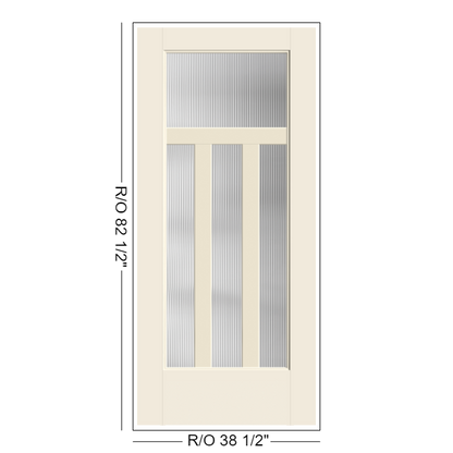 THERMATRU Full Lite 2'8" Or 3'0" X 6'8" Or 8'0" Smooth Star Fiberglass Exterior Prehung Door Flush Glazed SDL Wide Profile S3300 Or S83300