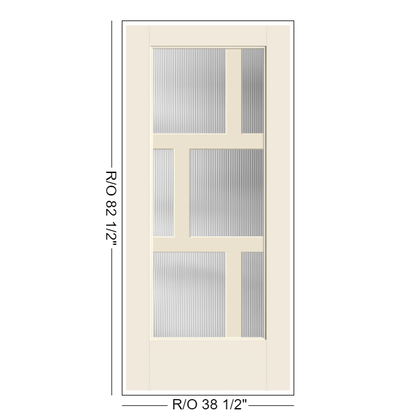 THERMATRU Full Lite 2'8" Or 3'0" X 6'8" Or 8'0" Smooth Star Fiberglass Exterior Prehung Door Flush Glazed SDL Wide Profile S3500L, S3500R, S83500L Or S83500R