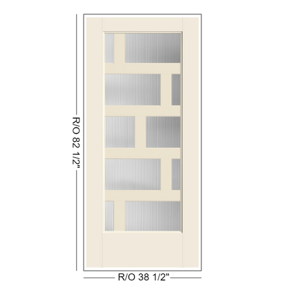 THERMATRU Full Lite 2'8" Or 3'0" X 6'8" Or 8'0" Smooth Star Fiberglass Exterior Prehung Door Flush Glazed SDL Wide Profile S685L, S685R, S8685L Or S8685R