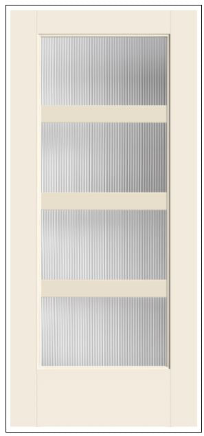 THERMATRU Full Lite 2'8" Or 3'0" X 6'8" Or 8'0" Smooth Star Fiberglass Exterior Prehung Door Flush Glazed SDL Wide Profile S5710 Or S85710