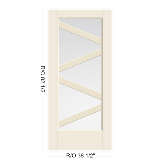 THERMATRU Full Lite 2'8" Or 3'0" X 6'8" Or 8'0" Smooth Star Fiberglass Exterior Prehung Door Flush Glazed SDL Wide Profile S3600L, S3600R, S83600L Or S83600R