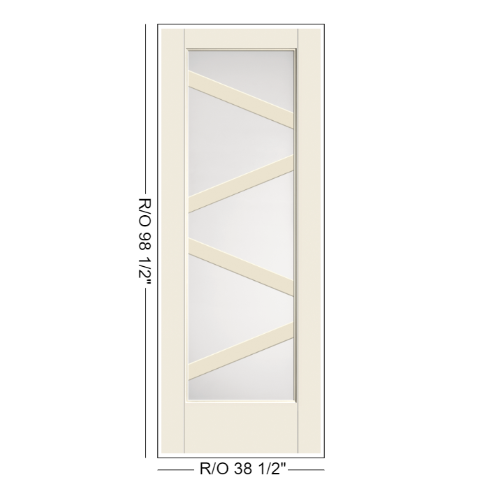 THERMATRU Full Lite 2'8" Or 3'0" X 6'8" Or 8'0" Smooth Star Fiberglass Exterior Prehung Door Flush Glazed SDL Wide Profile S3600L, S3600R, S83600L Or S83600R