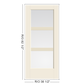 THERMATRU Full Lite 2'8" Or 3'0" X 6'8" Or 8'0" Smooth Star Fiberglass Exterior Prehung Door Flush Glazed SDL Wide Profile S5700 Or S85700