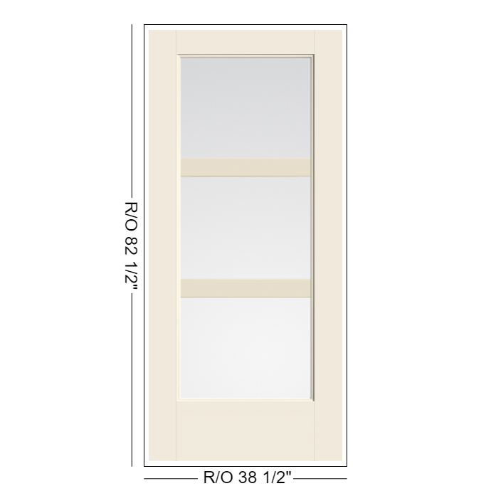 THERMATRU Full Lite 2'8" Or 3'0" X 6'8" Or 8'0" Smooth Star Fiberglass Exterior Prehung Door Flush Glazed SDL Wide Profile S5700 Or S85700