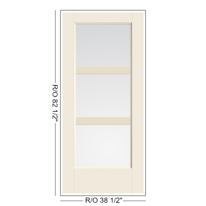 THERMATRU Full Lite 2'8" Or 3'0" X 6'8" Or 8'0" Smooth Star Fiberglass Exterior Prehung Door Flush Glazed SDL Wide Profile S5700 Or S85700