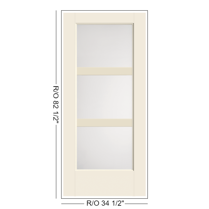 THERMATRU Full Lite 2'8" Or 3'0" X 6'8" Or 8'0" Smooth Star Fiberglass Exterior Prehung Door Flush Glazed SDL Wide Profile S5700 Or S85700