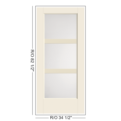 THERMATRU Full Lite 2'8" Or 3'0" X 6'8" Or 8'0" Smooth Star Fiberglass Exterior Prehung Door Flush Glazed SDL Wide Profile S5700 Or S85700