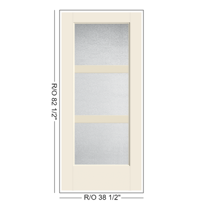 THERMATRU Full Lite 2'8" Or 3'0" X 6'8" Or 8'0" Smooth Star Fiberglass Exterior Prehung Door Flush Glazed SDL Wide Profile S5700 Or S85700