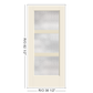 THERMATRU Full Lite 2'8" Or 3'0" X 6'8" Or 8'0" Smooth Star Fiberglass Exterior Prehung Door Flush Glazed SDL Wide Profile S5700 Or S85700