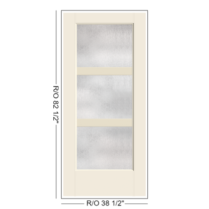 THERMATRU Full Lite 2'8" Or 3'0" X 6'8" Or 8'0" Smooth Star Fiberglass Exterior Prehung Door Flush Glazed SDL Wide Profile S5700 Or S85700