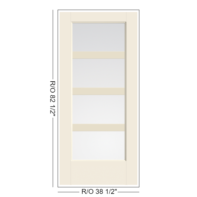 THERMATRU Full Lite 2'8" Or 3'0" X 6'8" Or 8'0" Smooth Star Fiberglass Exterior Prehung Door Flush Glazed SDL Wide Profile S5710 Or S85710