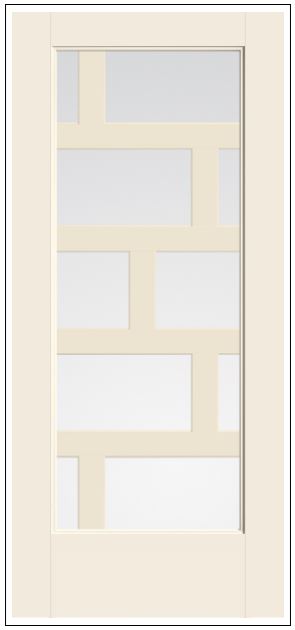 THERMATRU Full Lite 2'8" Or 3'0" X 6'8" Or 8'0" Smooth Star Fiberglass Exterior Prehung Door Flush Glazed SDL Wide Profile S685L, S685R, S8685L Or S8685R