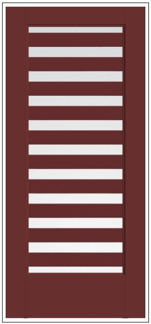 THERMATRU Full Lite 2'8" Or 3'0" X 6'8" Or 8'0" Smooth Star Fiberglass Exterior Prehung Door Flush Glazed SDL Wide Profile S691 Or S691