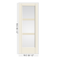 THERMATRU Full Lite 2'8" Or 3'0" X 6'8" Or 8'0" Smooth Star Fiberglass Exterior Prehung Door Flush Glazed SDL Wide Profile S5700 Or S85700