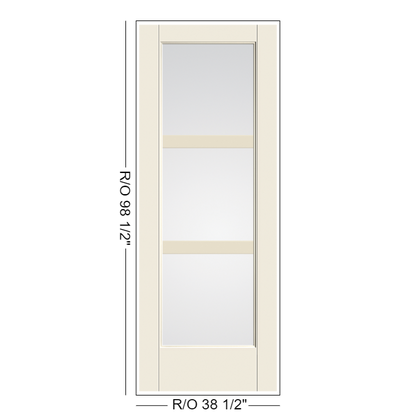 THERMATRU Full Lite 2'8" Or 3'0" X 6'8" Or 8'0" Smooth Star Fiberglass Exterior Prehung Door Flush Glazed SDL Wide Profile S5700 Or S85700