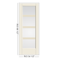 THERMATRU Full Lite 2'8" Or 3'0" X 6'8" Or 8'0" Smooth Star Fiberglass Exterior Prehung Door Flush Glazed SDL Wide Profile S5710 Or S85710