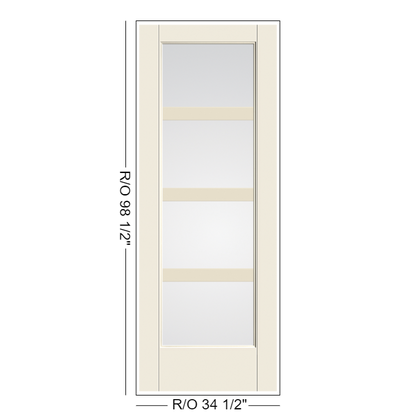 THERMATRU Full Lite 2'8" Or 3'0" X 6'8" Or 8'0" Smooth Star Fiberglass Exterior Prehung Door Flush Glazed SDL Wide Profile S5710 Or S85710