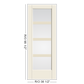 THERMATRU Full Lite 2'8" Or 3'0" X 6'8" Or 8'0" Smooth Star Fiberglass Exterior Prehung Door Flush Glazed SDL Wide Profile S5710 Or S85710